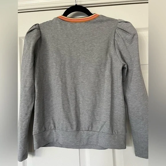 NWOT Womens Trina Turk Pouf Sleeve Sweatshirt. Size S - Picture 3 of 7